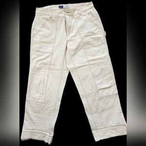 Old Navy Cream Straight Leg Pants